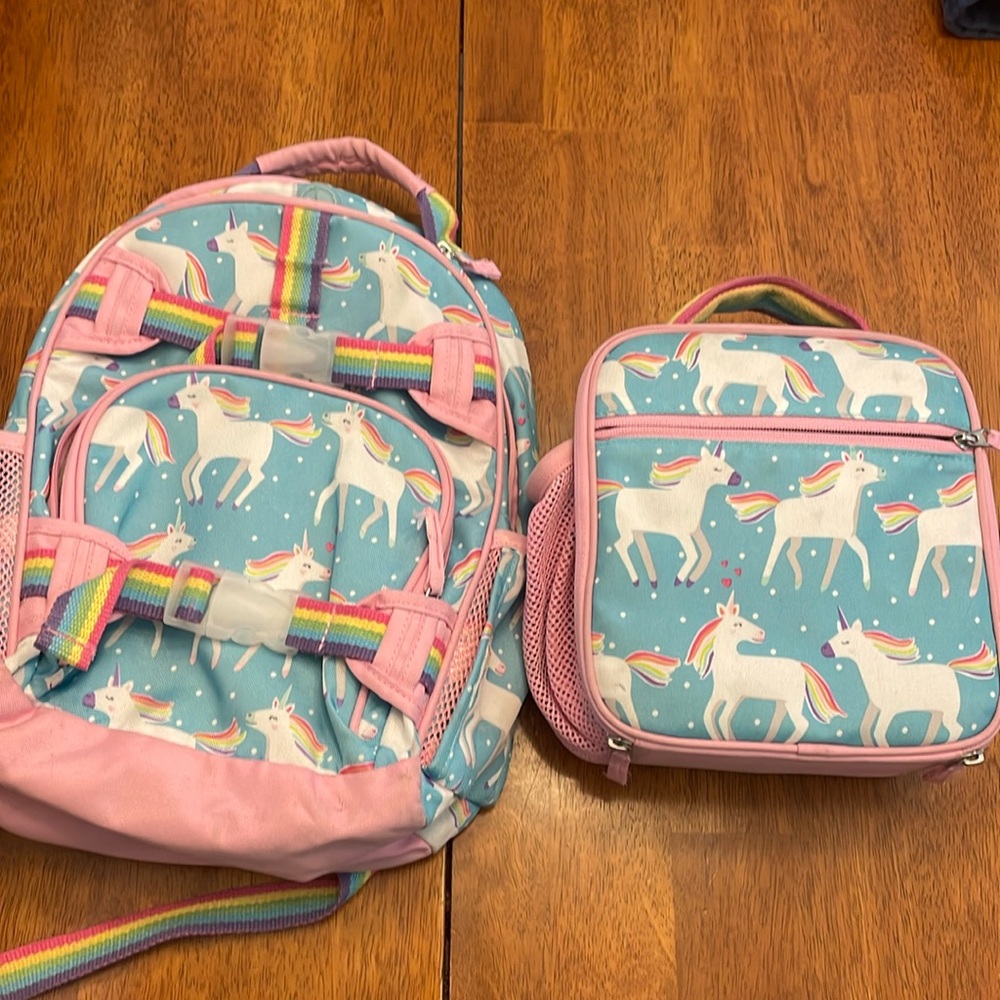 Pottery barn kids backpack and lunchbox
